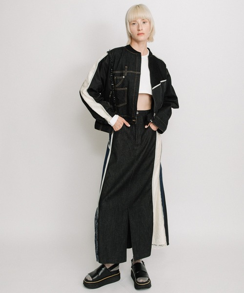 「AULA AILA」 ジップアップブルゾン 0 インディゴブルー レディース_画像2