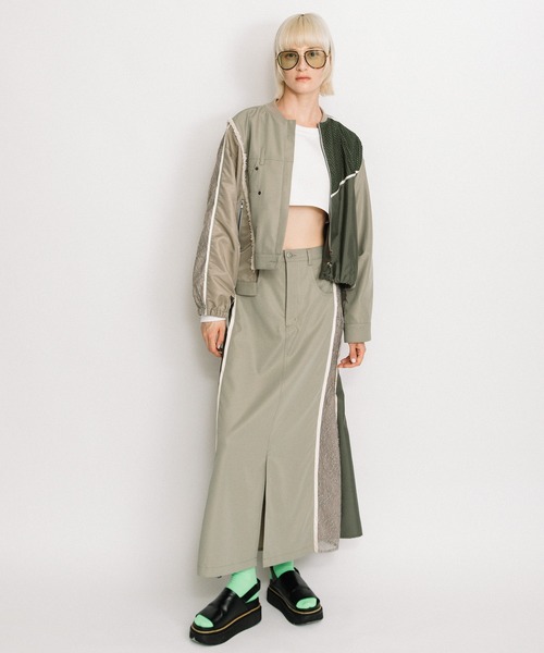 「AULA AILA」 ジップアップブルゾン 0 インディゴブルー レディース_画像5