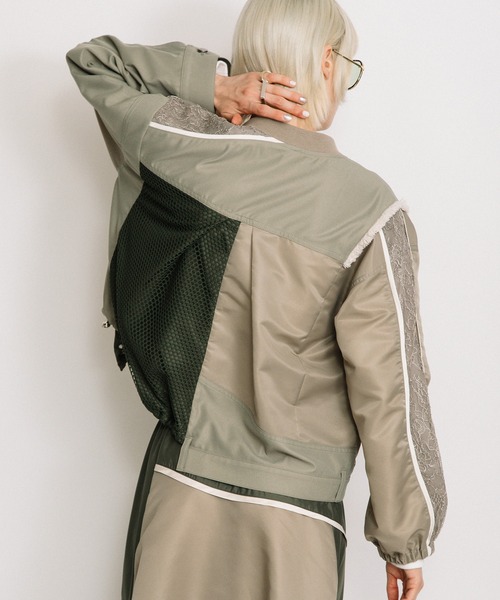 「AULA AILA」 ジップアップブルゾン 0 インディゴブルー レディース_画像9