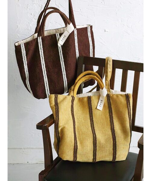 FIKA.（フィーカ） トートバッグ Loop embroidered stripe bag