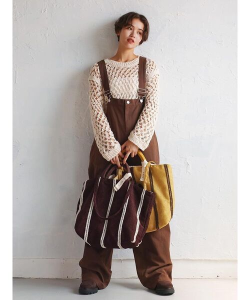 FIKA.（フィーカ） トートバッグ Loop embroidered stripe bag