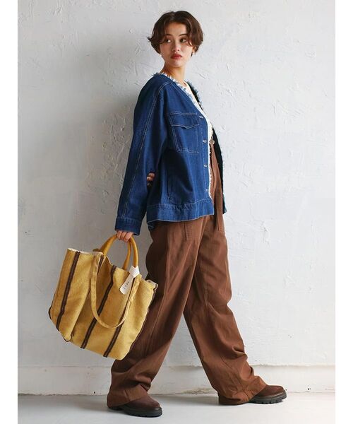 FIKA.（フィーカ） トートバッグ Loop embroidered stripe bag