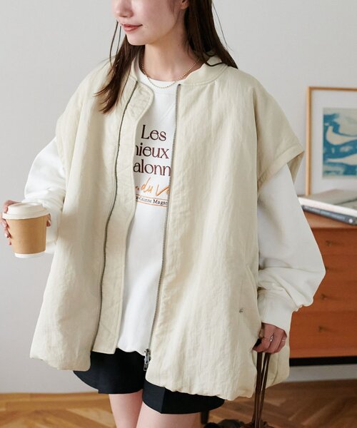 新品未使用 discoat デタッチャブル2WAYメモリーボンバージャケット Discoat｜【ユニセックス】デタッチャブル2WAYメモリーボンバー