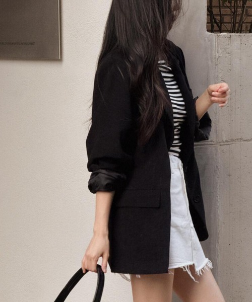 ジャケット テーラードジャケット コーデュロイブレザー レディース