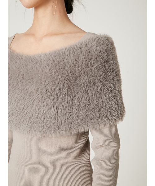 FRAY I.D（フレイ・アイディー） ニット セーター ファーケープニット