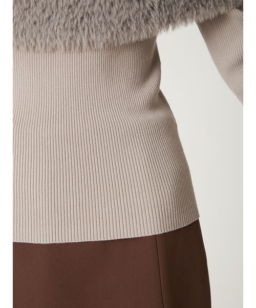 フレイアイディー　ファーケープニット　完売　今期　新品未使用タグ付 フレイアイディー ファーケープニット 完売 今期 新品未使用タグ付