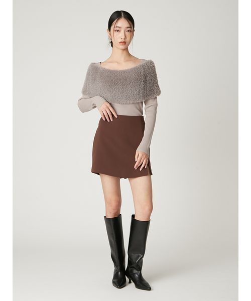 FRAY I.D（フレイ・アイディー） ニット セーター ファーケープニット