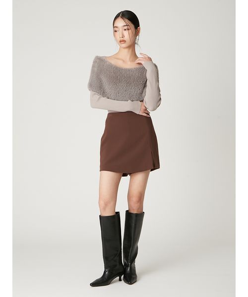 フレイアイディー　ファーケープニット　完売　今期　新品未使用タグ付 フレイアイディー ファーケープニット 完売 今期 新品未使用タグ付