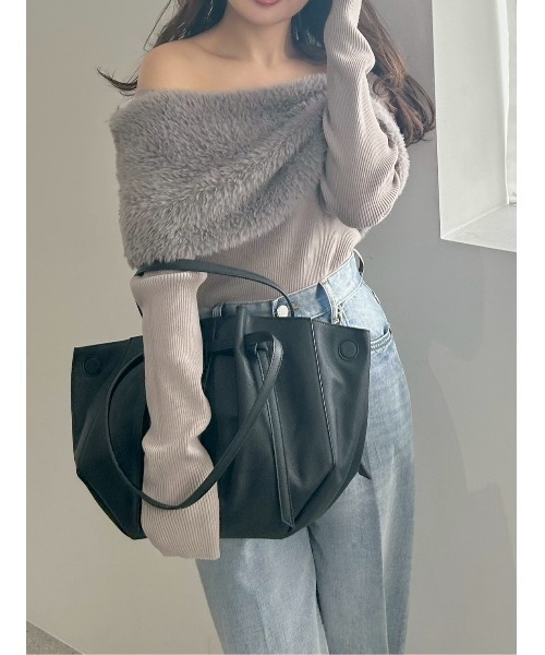 フレイアイディー　ファーケープニット　完売　今期　新品未使用タグ付 ファーケープニット（ニット）｜FRAY I.D（フレイ アイディー