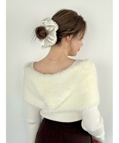 フレイアイディー　ファーケープニット　完売　今期　新品未使用タグ付 ファーケープニット（ニット）｜FRAY I.D（フレイ アイディー