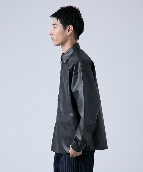 B.C STOCK（ベーセーストック） シャツ フェイク レザー / スエード