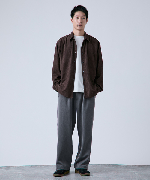 B.C STOCK（ベーセーストック） シャツ フェイク レザー / スエード