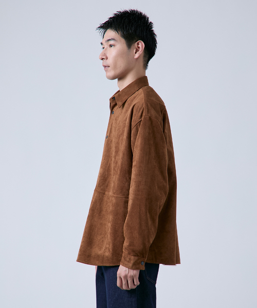 ベーセーストック（B．C STOCK）/フェイク レザー / スエード シャツジャケット B.C STOCK（ベーセーストック） シャツ フェイク レザー / スエード