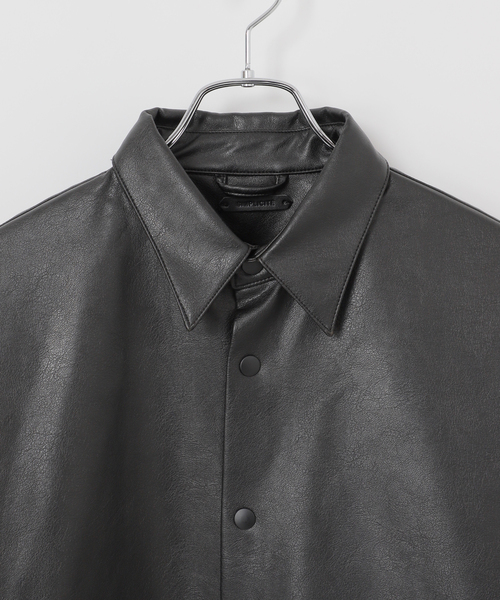 B.C STOCK（ベーセーストック） シャツ フェイク レザー / スエード