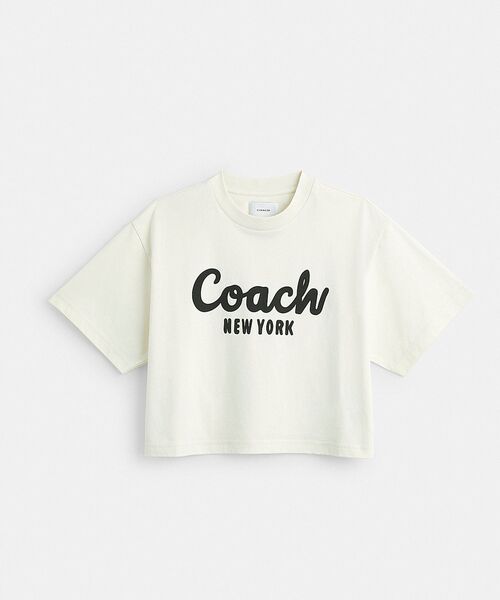 「COACH」 半袖Tシャツ MEDIUM ホワイト系その他 レディースの画像