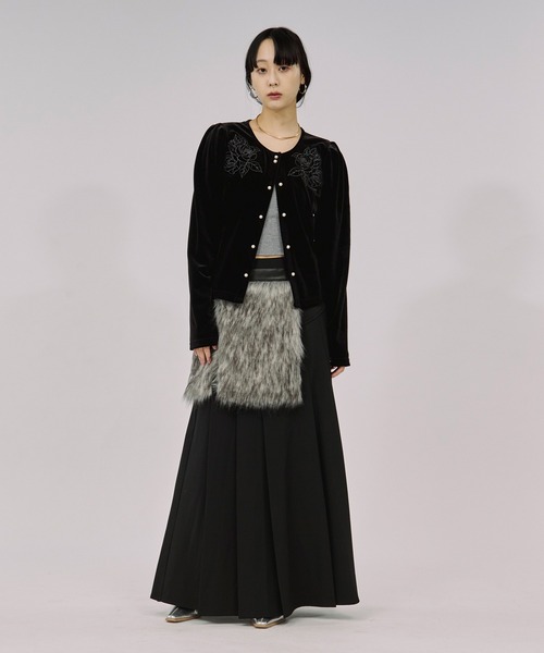 Ezick ベルト fur like belt フェイクファーベルト レディース