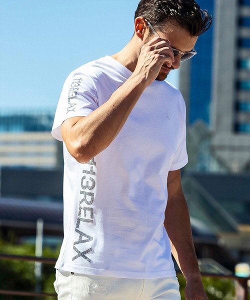 「1PIU1UGUALE3 RELAX 」 半袖Tシャツ L ブラック メンズ_画像4