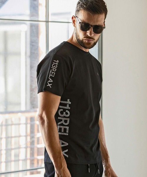 「1PIU1UGUALE3 RELAX 」 半袖Tシャツ L ブラック メンズ_画像9