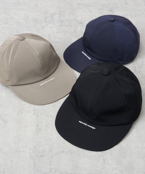 A.M.S. キャップ 帽子 シャイニーナイロン ソフトつば つば刺繍 ナロー