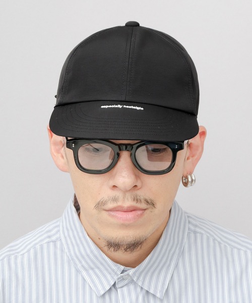 A.M.S. キャップ 帽子 シャイニーナイロン ソフトつば つば刺繍 ナロー