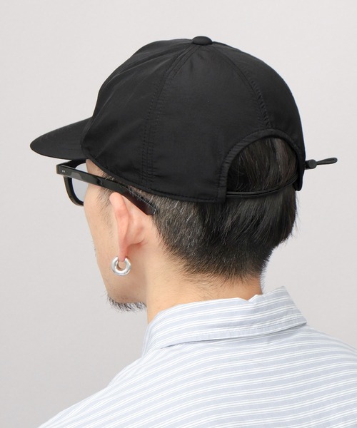 A.M.S. キャップ 帽子 シャイニーナイロン ソフトつば つば刺繍 ナロー