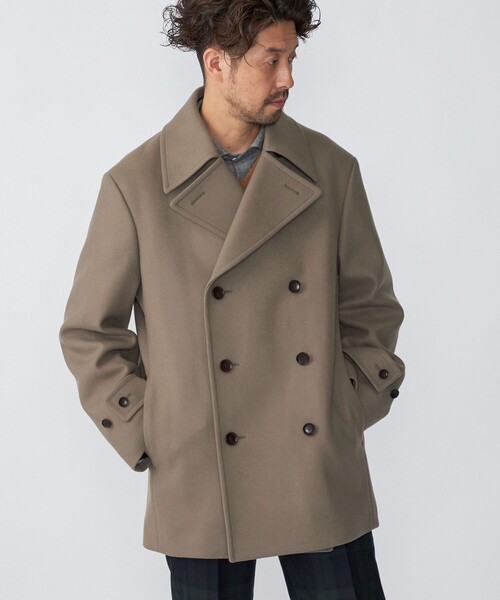 SHIPS（シップス） ピーコート MEDIUM ベージュ メンズ : ZOZOTOWN