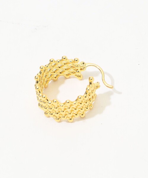 ピアス Kenneth Jay Lane Cris Cross Hoops ピアス レディースの画像