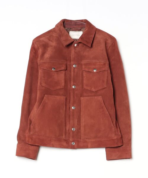 NANO universe（ナノ・ユニバース） レザージャケット M レッド系