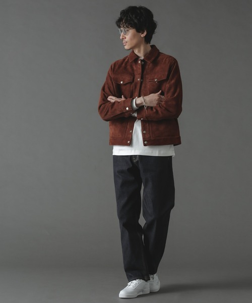 NANO universe（ナノ・ユニバース） レザージャケット M レッド系