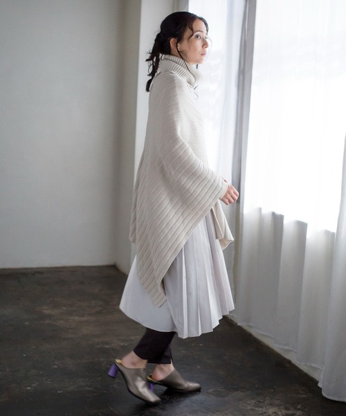 「OSMOSIS」 ポンチョ ONE SIZE アイボリー レディース_画像5