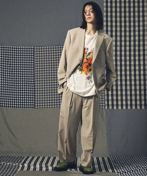 「MAISON SPECIAL」 半袖Tシャツ 1 オフホワイト メンズの画像