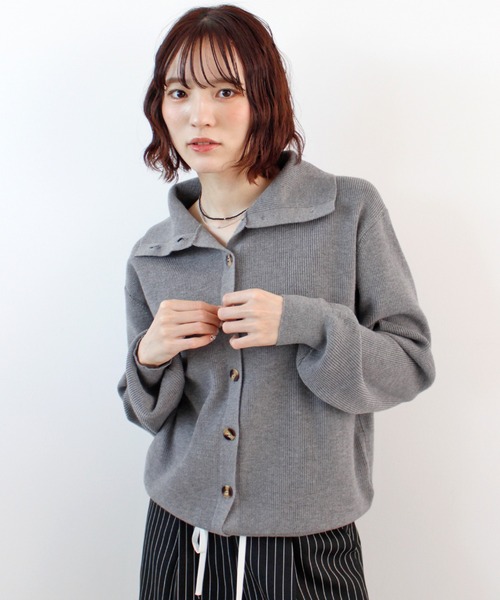 （本日限り価格）HEVE Tinker Knit ニット セーター ボタンデザイン2WAYハイネックニット レディース