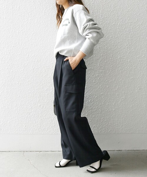 「SHIPS any」 カーゴパンツ 36 ブラック レディース_画像4