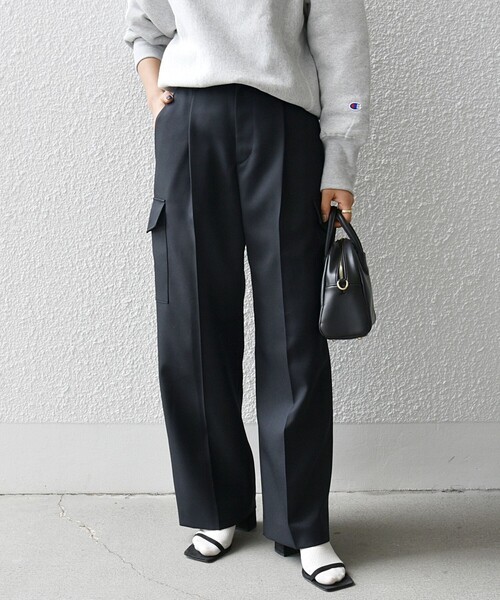 「SHIPS any」 カーゴパンツ 36 ブラック レディース_画像6