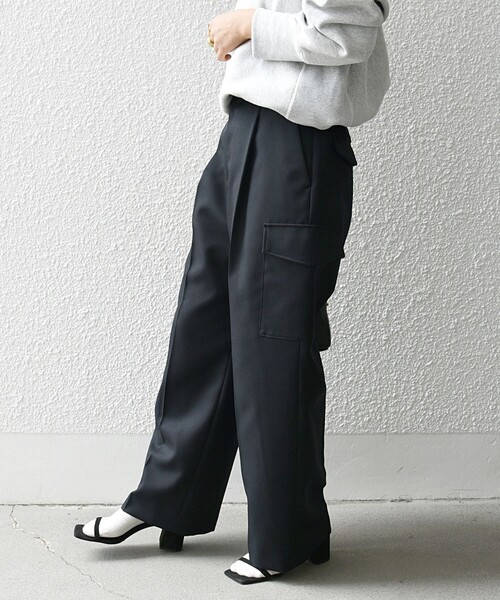 「SHIPS any」 カーゴパンツ 36 ブラック レディース_画像7