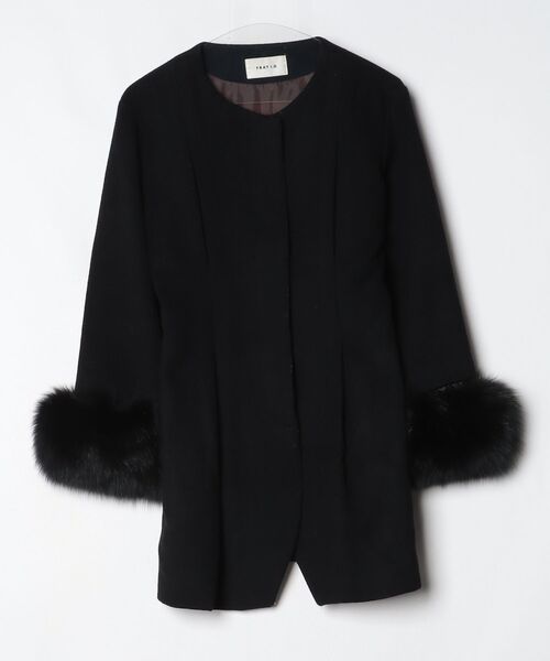 FRAY I.D（フレイ・アイディー） ノーカラーコート 0 ブラック