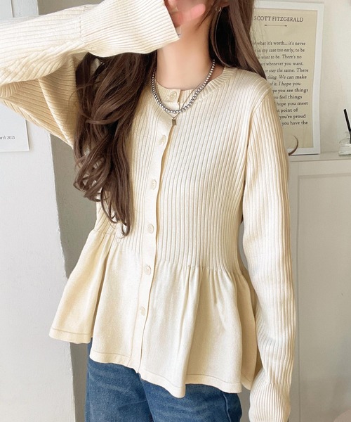 [classicalelf] вязаный кардиган SMALL слоновая кость женский 