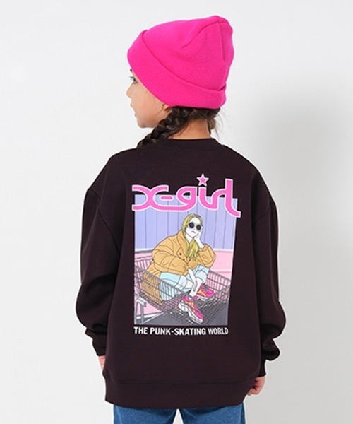 「X-girl Stages」 「KIDS」長袖カットソー 100cm パープル キッズ_画像3