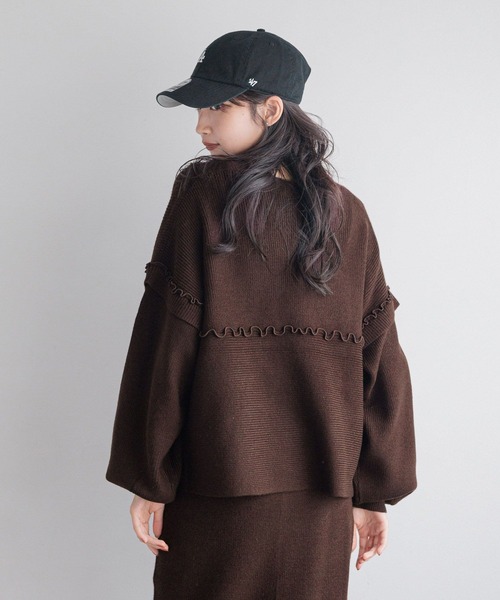 「LOWRYS FARM」 ニットワンピース FREE アイボリー レディース_画像5