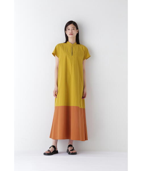 「human woman」 半袖ワンピース MEDIUM イエロー レディースの画像
