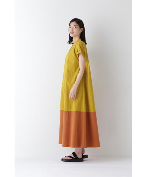 「human woman」 半袖ワンピース MEDIUM イエロー レディースの画像