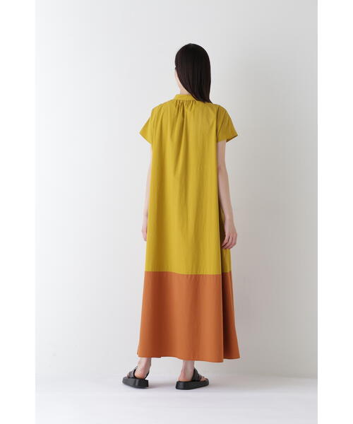 「human woman」 半袖ワンピース MEDIUM イエロー レディースの画像