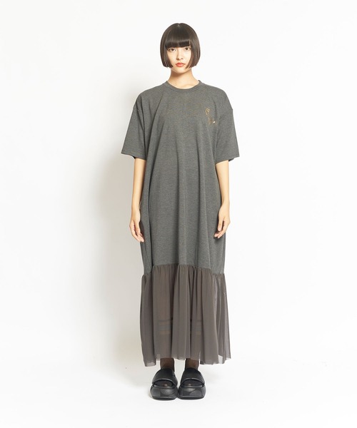 gomme（ゴム） ドッキングワンピース MEDIUM ブラック レディース