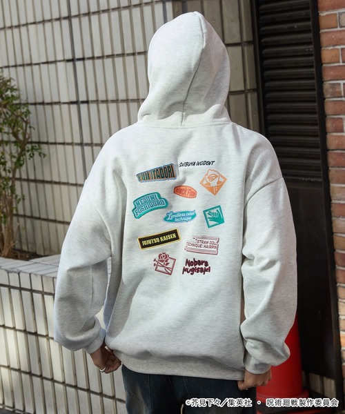 パーカー 裏起毛 「呪術廻戦」別注 プリント 刺繍 オーバーサイズ プル