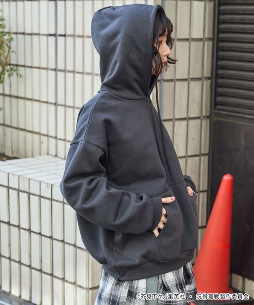 【新品】呪術廻戦 パーカー ①【各サイズ】 セール】【呪術廻戦】別注 プリント 刺繍 オーバーサイズ プルオーバー