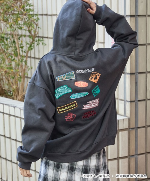 パーカー 「呪術廻戦」別注 プリント 刺繍 オーバーサイズ プル
