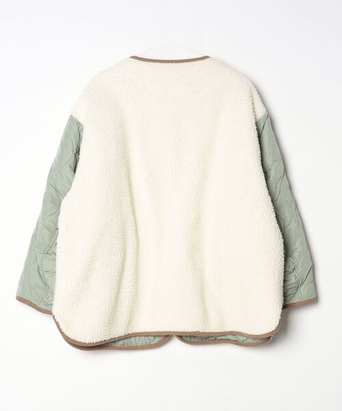 「ECRIRE」 ノーカラージャケット L アイボリー レディース_画像2