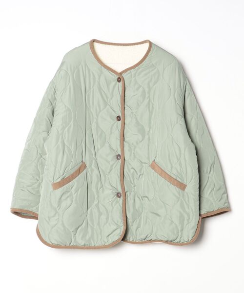 「ECRIRE」 ノーカラージャケット L アイボリー レディース_画像3