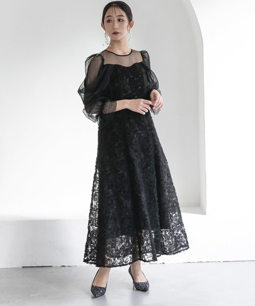 birei ドレス ブルーミングレースチュールドレス : ZOZOTOWN Yahoo!店