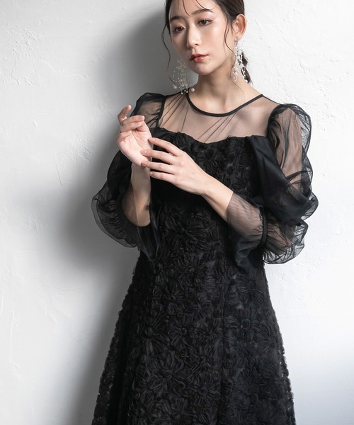 birei ドレス ブルーミングレースチュールドレス : ZOZOTOWN Yahoo!店